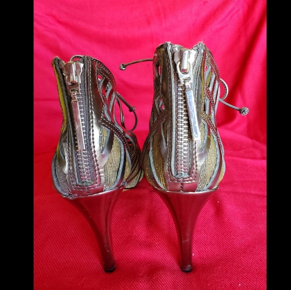Dolce Vita gun metal peep toe heels. Size 8 - Picture 7 of 8